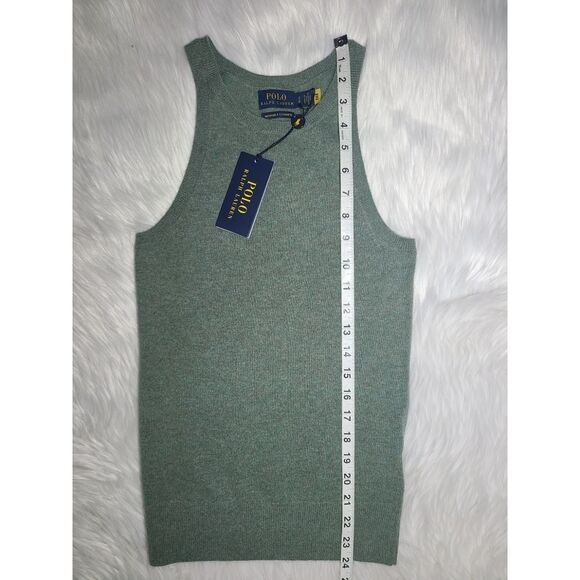 NWT|Polo Ralph Lauren 100% Cashmere Lovette Heather Tank Top, SMALL - Picture 8 of 10